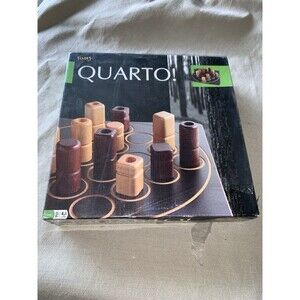 New QUARTO Wooden Board Block Strategy Board Game 100% Complete 1991 Gigamic NIB